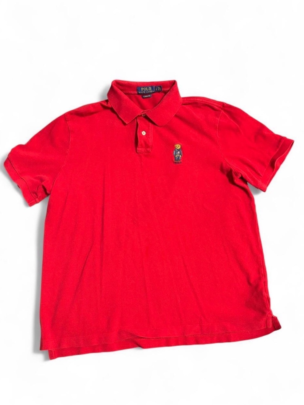 Polo by Ralph Lauren Red Short-Sleeve Polo with Bear Patch